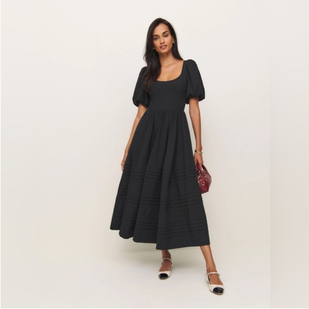 Reformation Everlyn Dress in Black - Picture 3 of 10